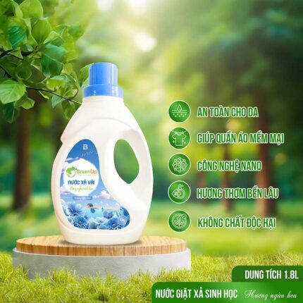 Nước xả vải hương ngàn hoa công nghệ sinh học GreenUp 1,8kg