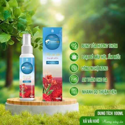 Xả vải khô hương nồng ấm công nghệ sinh học GreenUp 100ml